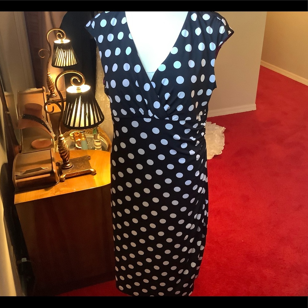 Fantastic B/W polka dots dress; worn once.